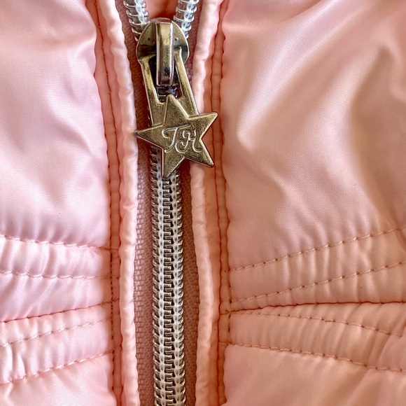 Tommy Hilfiger Light Pink Puffer Jacket with Faux Fur Hood - Picture 6 of 7